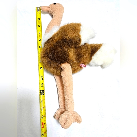 TY Beanie Buddy Stretch The Ostrich Plush Stuffed Animal Bird Retired 1998 Vtg. - Picture 10 of 15